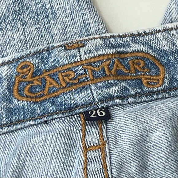 Carmar Acid Washed Denim Jean Shorts Size 26 - Picture 14 of 16